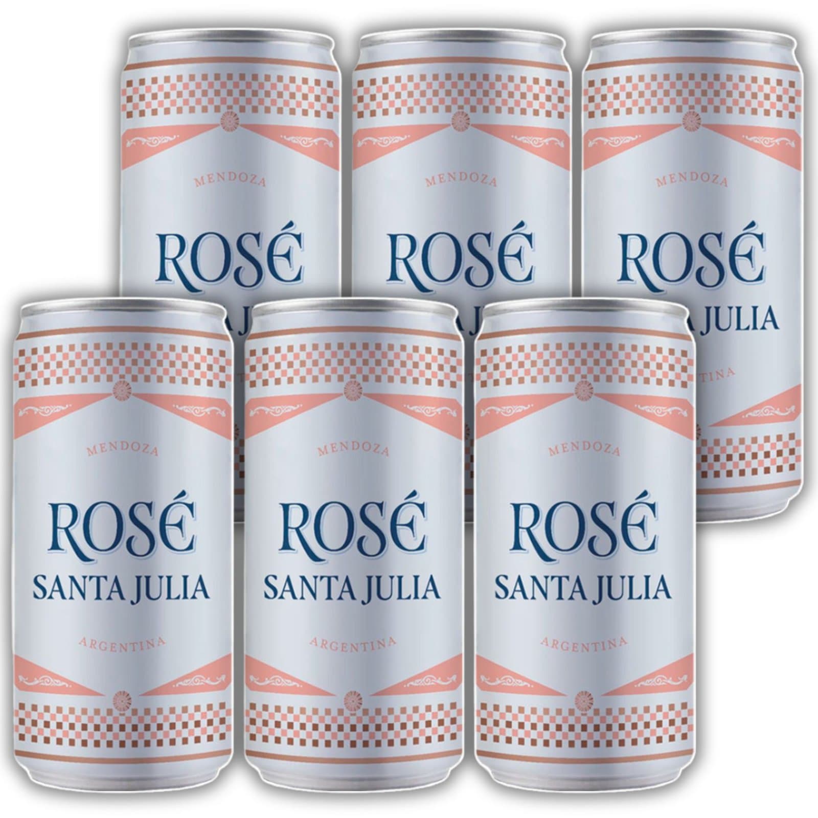 Vino en Lata Rose Syrah Bodega Santa Julia x 6
