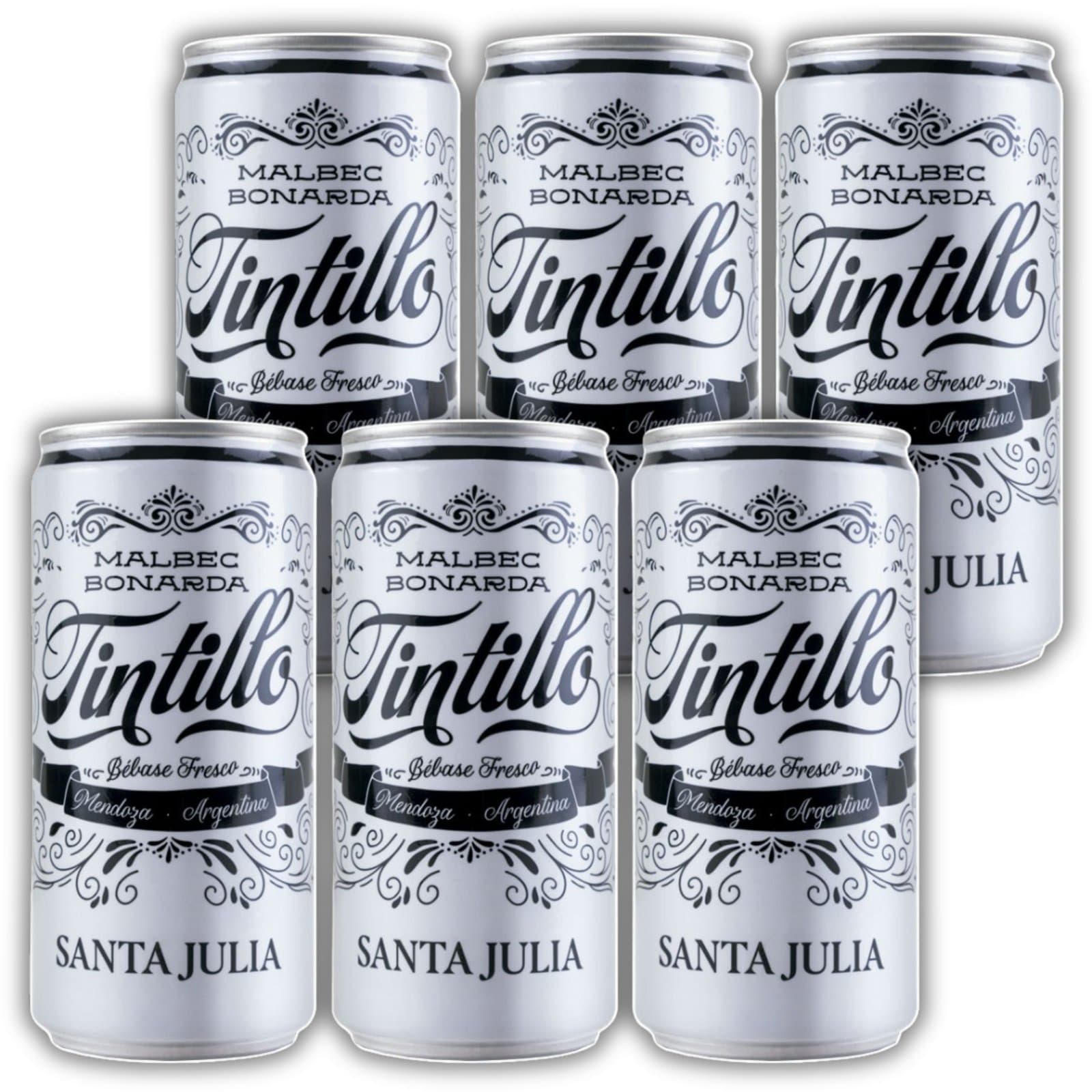 Vino en Lata Tintillo Malbec Bonarda Santa Julia x 6