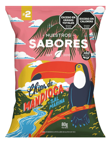 Chips de Mandioca c/sal marina x 80g