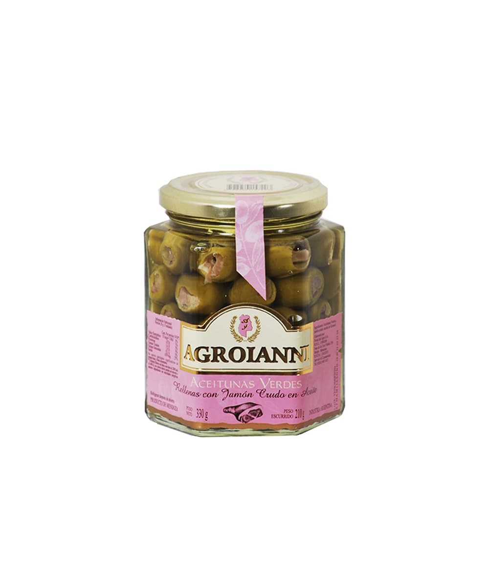 AGROIANNI ACEIT. RELL. C/JAMON CRUDO X 330 GRS
