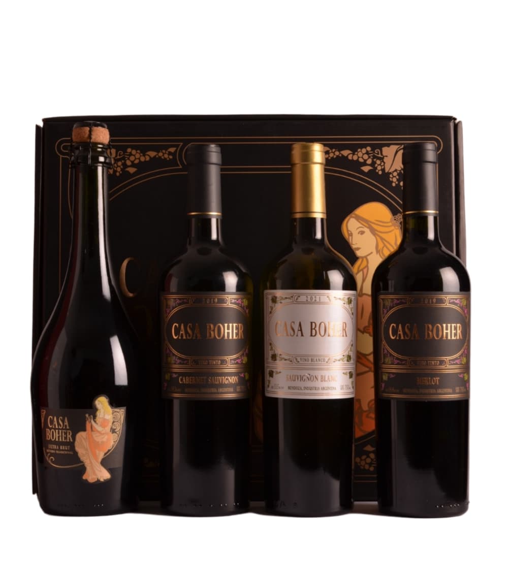 EST. CASA BOHER BOX SET 3 VINOS + 1 CH.