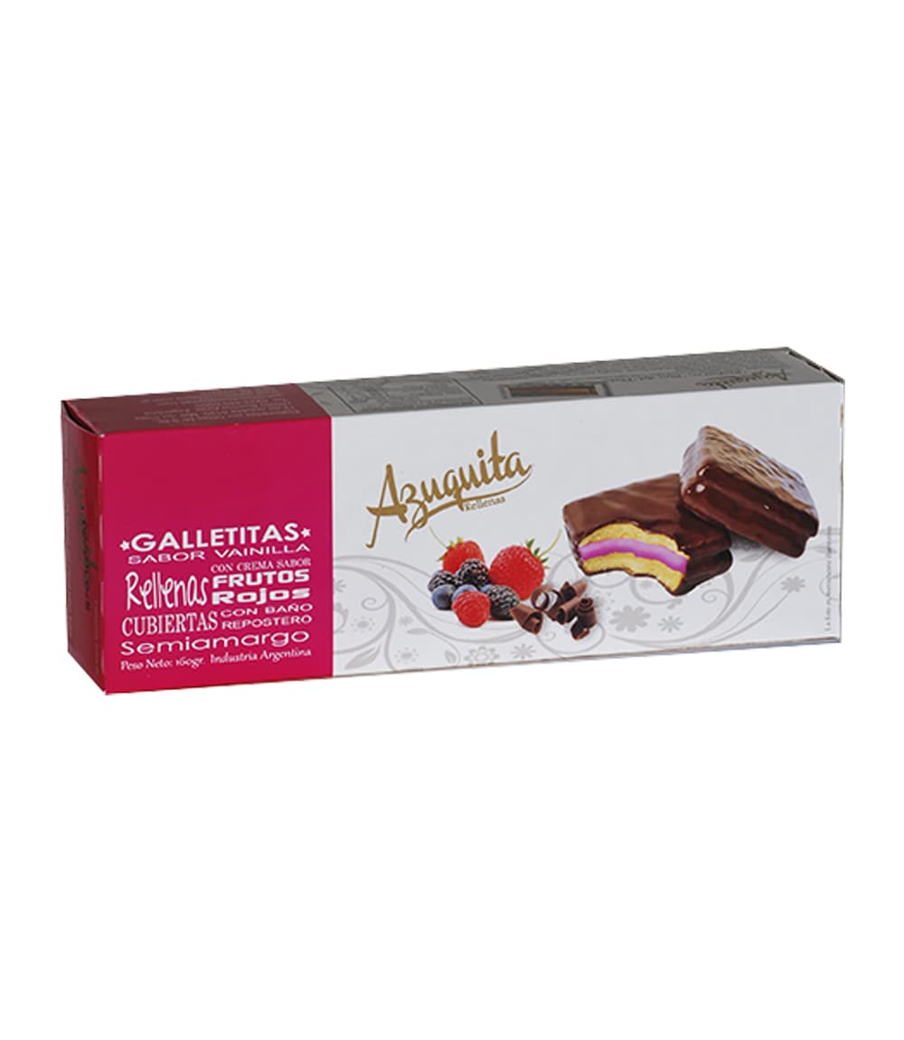 G. AZUQUITA VAINILLA RELL FRUT. ROJOS BAÑADA X160G