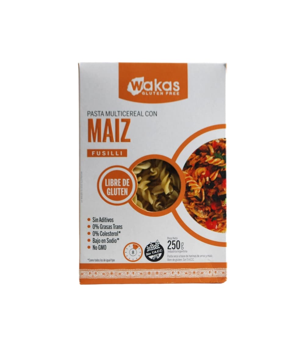 F. WAKAS FUSSILLI MULTICEREAL C/MAIZ S/TACC X 250