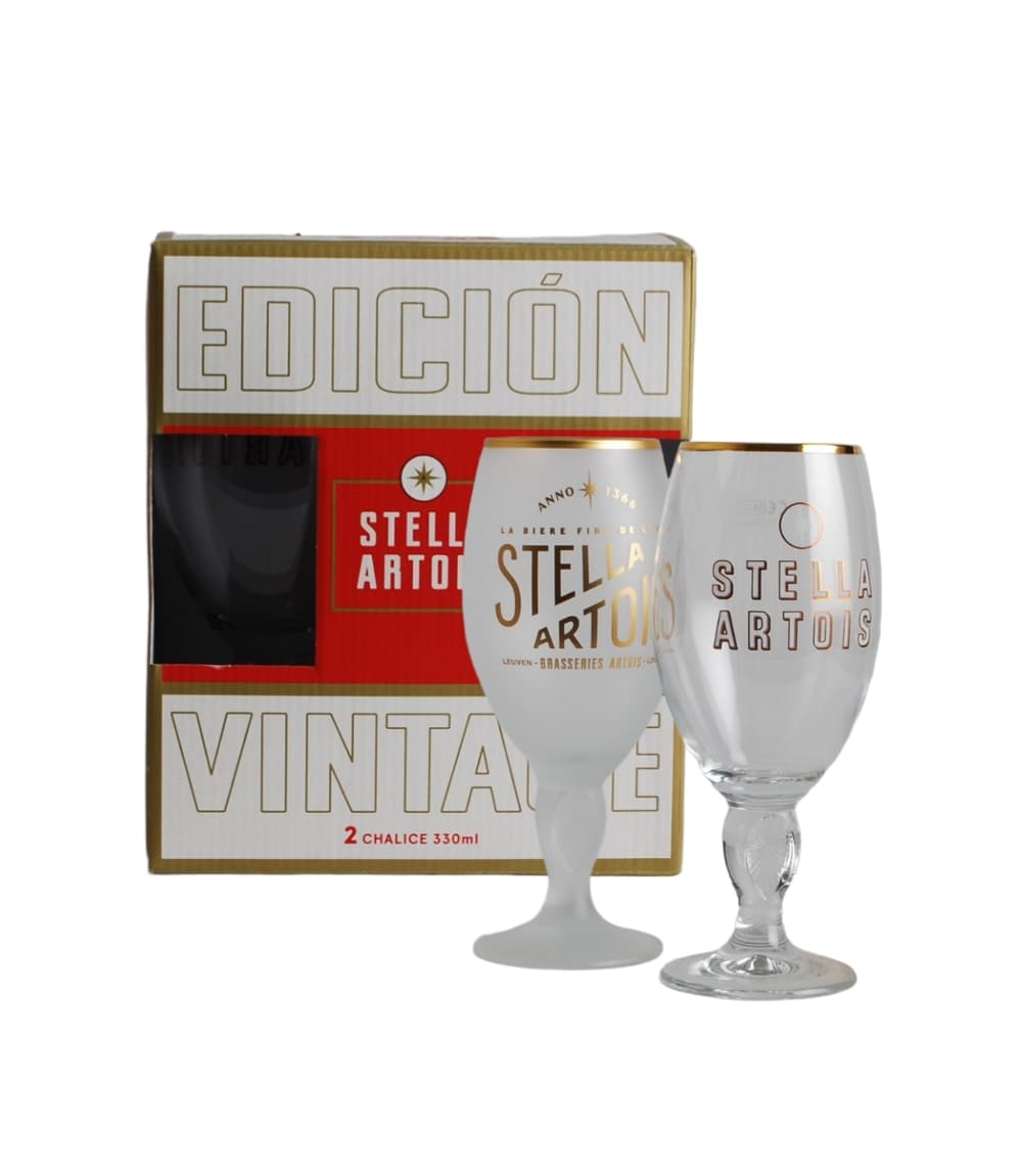GIFT PACK X 2 COPAS VINTAGE STELLA DE 330 ML