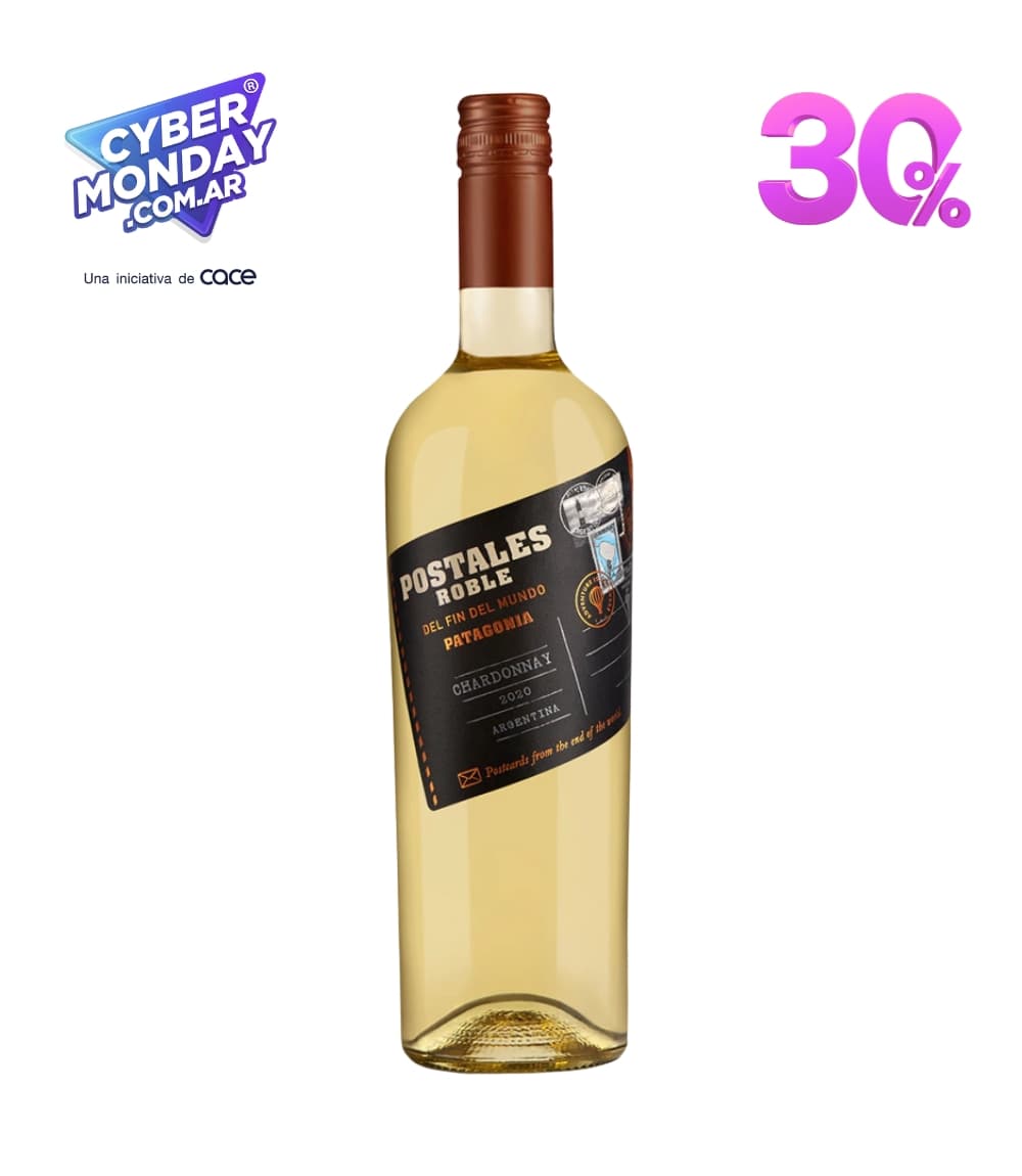 PROMO POSTALES ROBLE CHARDONNAY CYBERMONDAY 30% OFF
