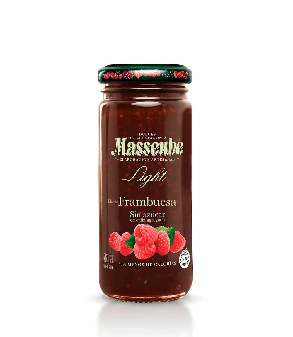 MASSEUBE DULCE LIGHT DE FRAMBUESA X 260 GRS