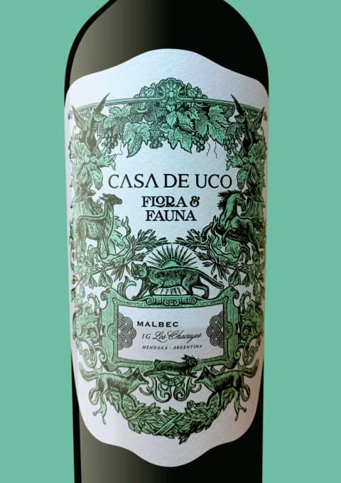 Vino Flora Y Fauna Malbec Año 2020 Bodega Casa De Uco 750 Ml