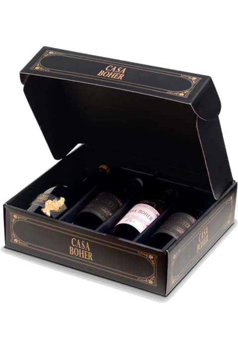 Set Box Casa Boher X4 Bot. 1 Franc 1 Ex Brut 1 Sauv B 1 Malb