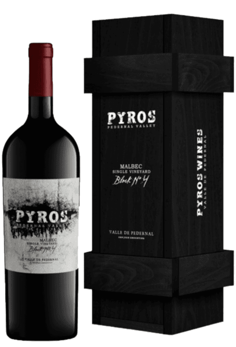 Botellon Pyros Single Block Nº4 Malbec - 1,5l Estuche Madera Año 2017