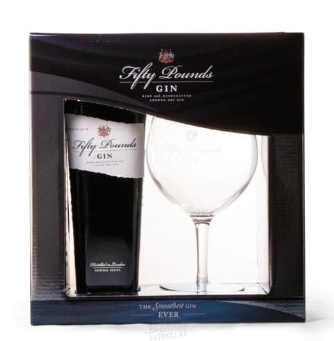 Gin Fifty Pounds Estuche con 1 Copón 700 Ml