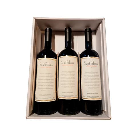 SAINT FELICIEN COSECHA HISTORICA CABERNET SAUVIGNON 2011/2012/2013 CON ESTUCHE X 3 UN