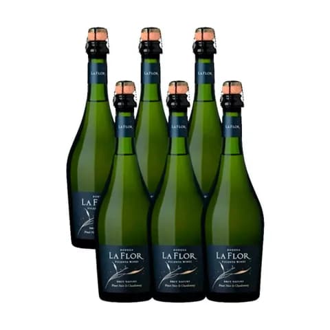 ESPUMANTE LA FLOR BRUT NATURE CAJA x 750cc x 6UN