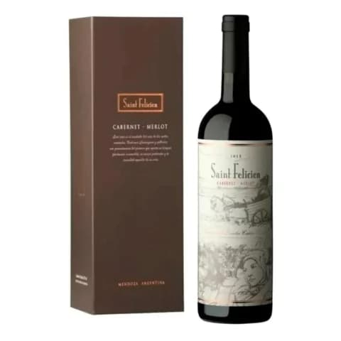 VINO SAINT FELICIEN CABERNET - MERLOT CON ESTUCHE X 750CC