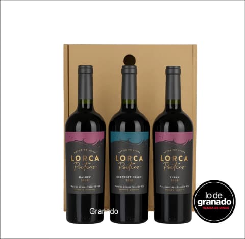 Estuche Lorca Madera 3 Botellas - Colección Poético