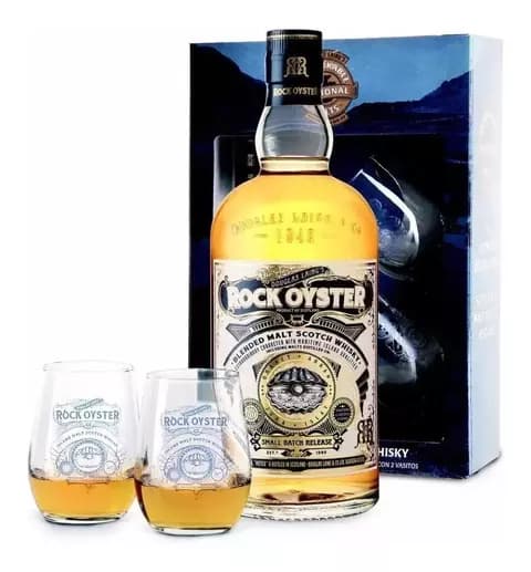 Whisky Rock Oyster Blended Malt 700ml con vasos y estuche