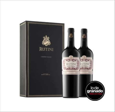 ESTUCHE RUTINI - CABERNET MALBEC X 750 CC por 2 botellas