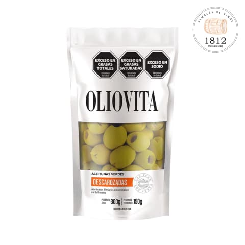 Oliovita Aceitunas Verdes Descarozadas en Salmuera 300g