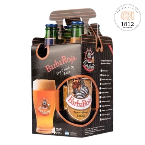 Barba Roja 330 ml - Estuche x 4