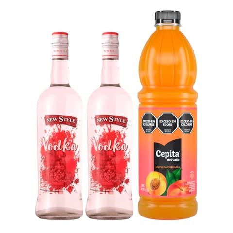 Combo 2 Vokda New Style 1lt + Cepita Durazno1500cc