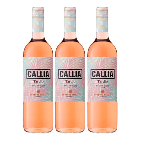 Combo 3un Callia Tardio Dulce Rosado 750 Cc