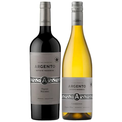 Selección Vino 1+1 Argento Reserva Organico Malbec + Chardonnay 750ml