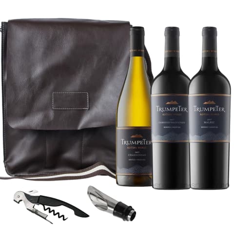 Morral Ecocuero Vino Trumpeter Chardonnay + Malbec + Cabernet Sauvignon + Accesorios