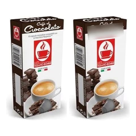 Pack 2 Caja X 10 Capsulas Bonini Nespresso Cafe Cioccolato Chocolat