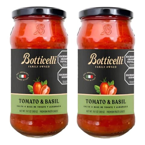 Salsa De Tomate Y Albahaca Importada Italia Botticelli 400g
