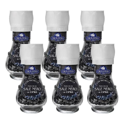 Sal Drogheria Negra Escamas De Sal Marina Con Molinillo X50gr Italia