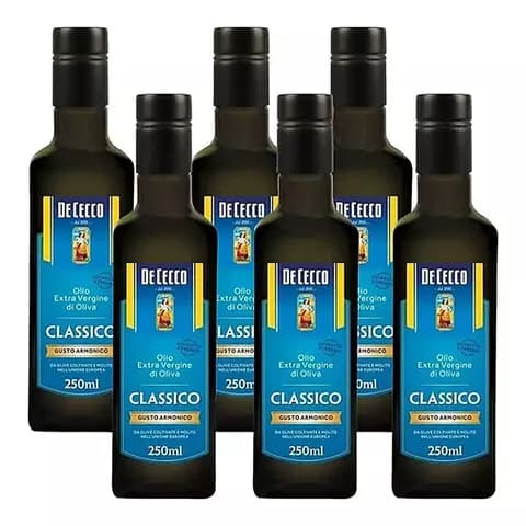 Aceite De Oliva De Cecco Extra Virgen Pack 6 X250cc Italia