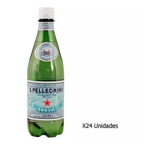 Agua Botella Plastico San Pellegrino Gasificada X500 Cajax24