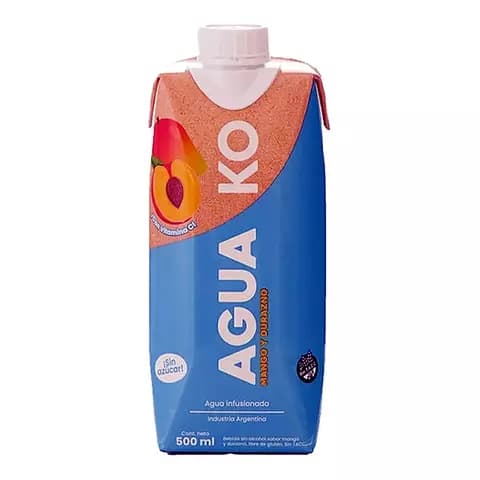 Agua Saborizada Ko Infusionada Mango Y Durazno Sin Tacc X500