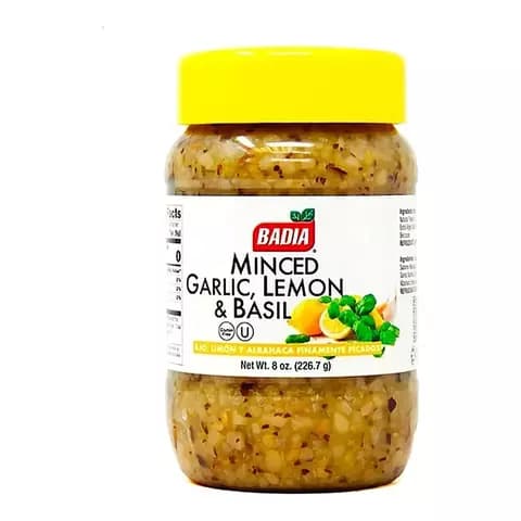 Badia Ajo Limon Y Albahaca Picado En Agua 226.7g