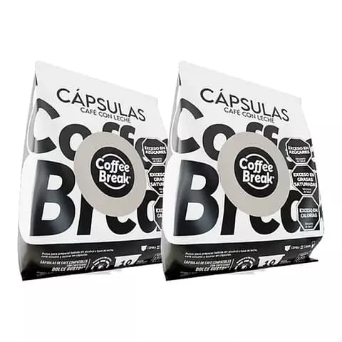 Capsulas De Cafe Cafe Con Leche Coffee Break Comp Dolce 20un