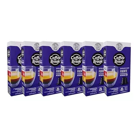 Capsulas Nespresso Coffee Break Fuerte Pack X 6 Cajas