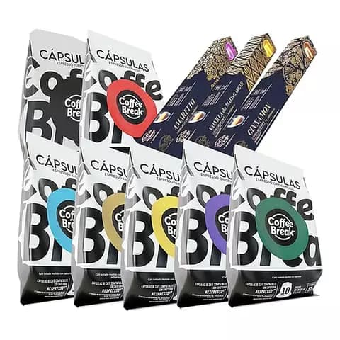 Combo 100 Capsulas Nespresso Coffee Break Variedad Eleccion