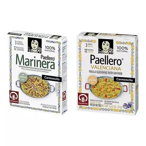 Combo 2 Condimento Paella Marinera - Valenciana Azafran X12g