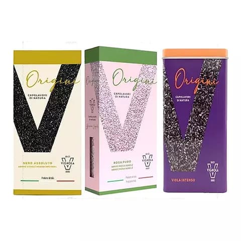 Combo 3 Arroz Nero Rosa Viola Riso Vignola Origini X340g
