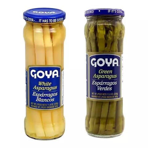 Combo Esparragos Verdes Largos Y Blanco 330g. Goya