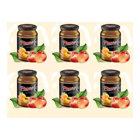 Mermelada Piacere Durazno X454g Kosher Combo X6
