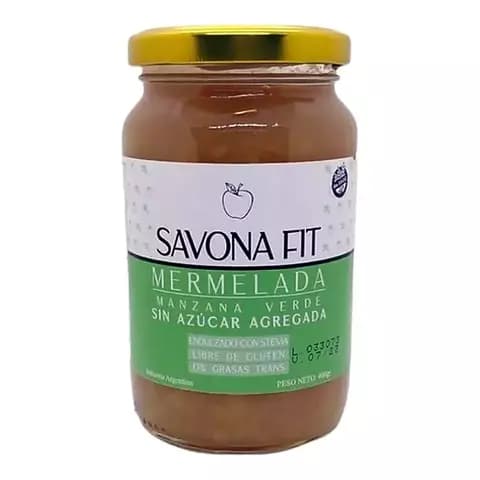 Mermelada Savona Fit Manzana Verde Sin Azúcar Agregada 400g