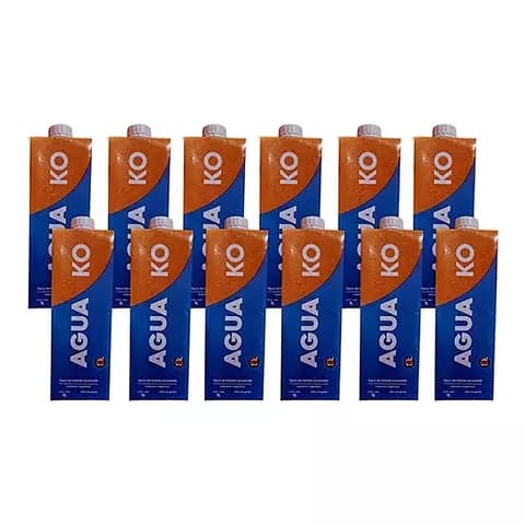 Pack 12 Agua Mineral Ko Sin Gas Premium X1000ml Reciclable