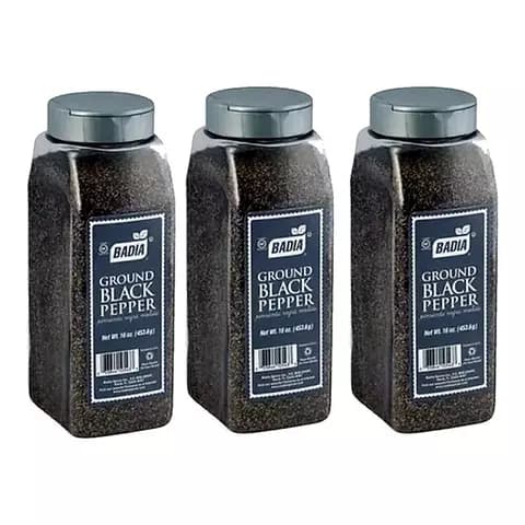 Pack 3 Badia Condimento Pimienta Negra Molida X 453.6g Usa