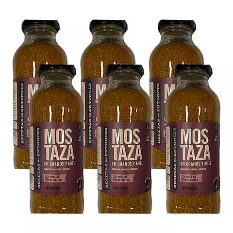 Pack 6 Dressings Mostaza En Granos Recetas De Entonces X310g