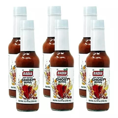 Pack 6 Salsa Super Picante Ghost Pepper Hot Sauce 155m Badia