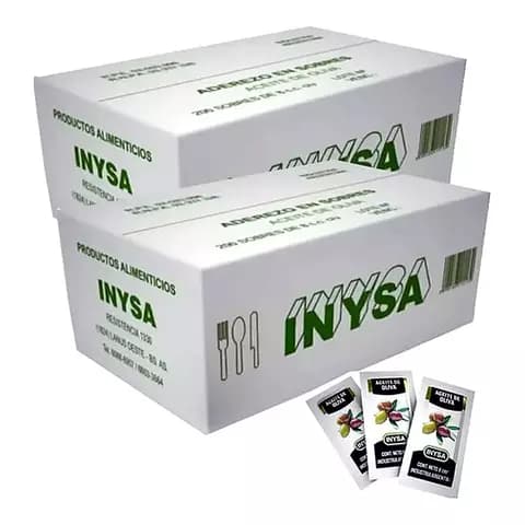 Pack Aceite De Oliva Inysa Sobres Individuales 400 Pouch X8c