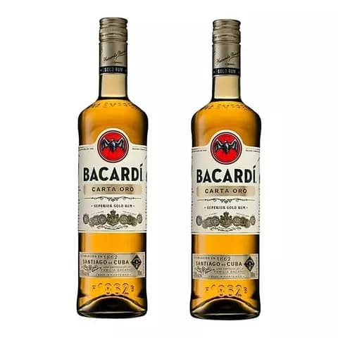 Pack Ron Bacardi Carta Oro X750cc 2 Botellas