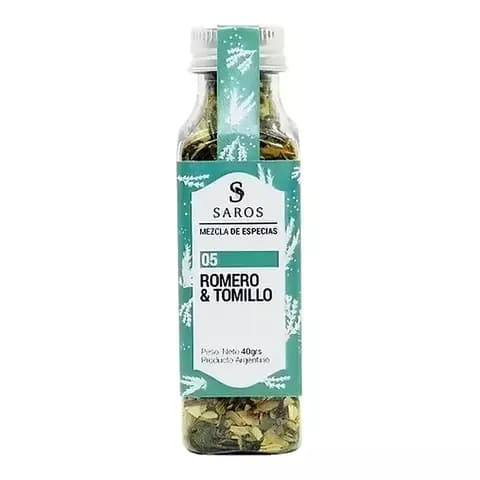 Sazonadores Naturales Saros 05 Romero Y Tomillo X 40 Gr