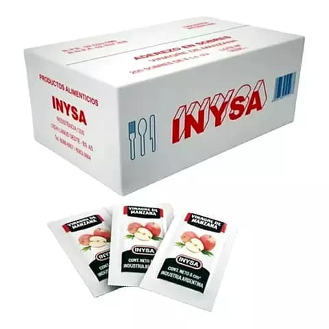Vinagre Individual Inysa X 200 Sobres De 8grs