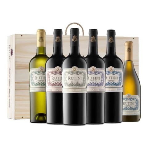 Vino Tinto Estuche De Madera Rutini Colección Mix Vi